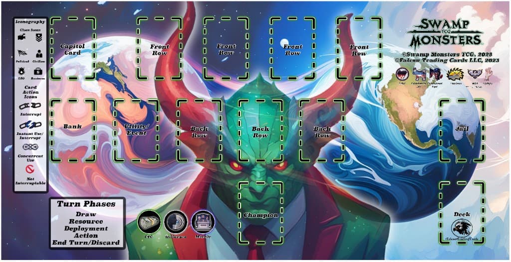 Swamp Monsters play mat layout